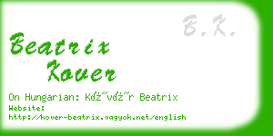 beatrix kover business card